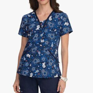 Tokidoki By Koi Short Sleeve Scrub Top Womens Small Blue New